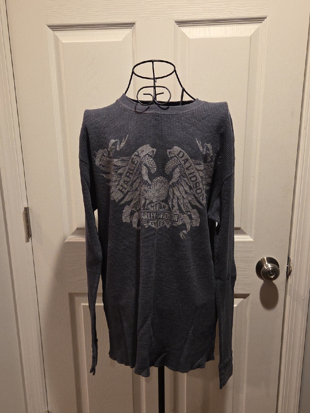 Harley-Davidson Men's Long Sleeve Thermal Shirt - Slate Gray